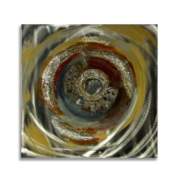 Dekoracja ścienna z aluminium Noemi, 100x100x3,8 cm