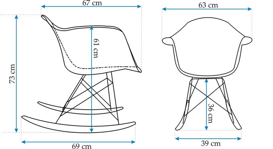 Fotel plastikowy Eames Rar - wszechstronne krzesło do salonu lub pokoju dziecięcego