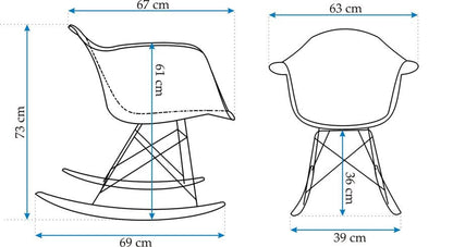 Fotel plastikowy Eames Rar - wszechstronne krzesło do salonu lub pokoju dziecięcego