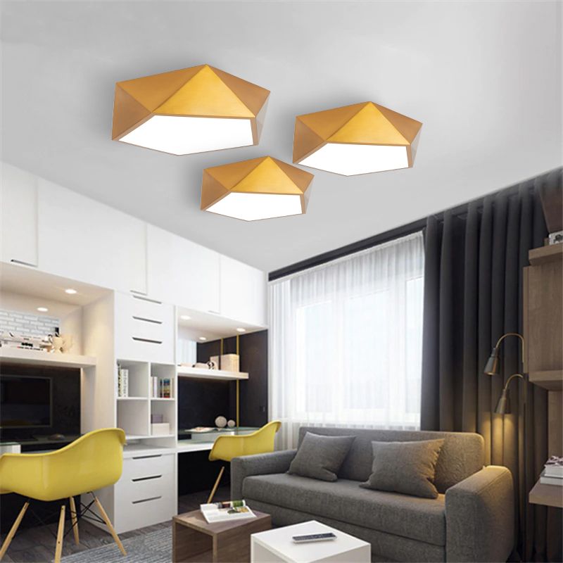 Stylowa lampa Lillianna XAL HEX-O w przytulnym salonie z gwintem E27