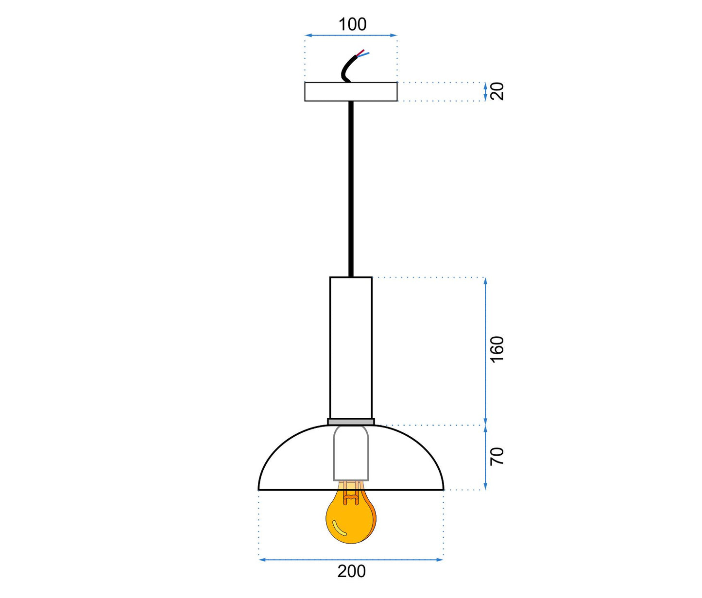 Lampa wisząca Kaydence w nowoczesnym stylu