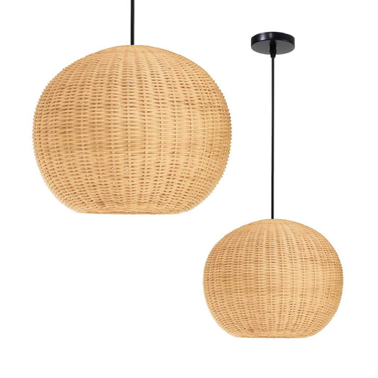 Wisząca lampa bambusowa z gwintem E27 o mocy 60W