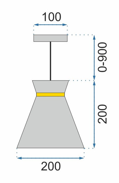 Metalowa lampa wisząca z bezproblemowym montażem