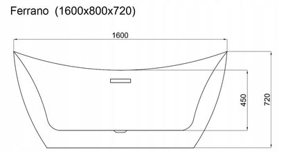 Wolnostojąca wanna Aveo Ferrano o pojemności 214 litrów