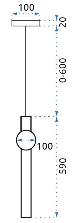 Lampa wisząca Orion Globe ze złotą kulą