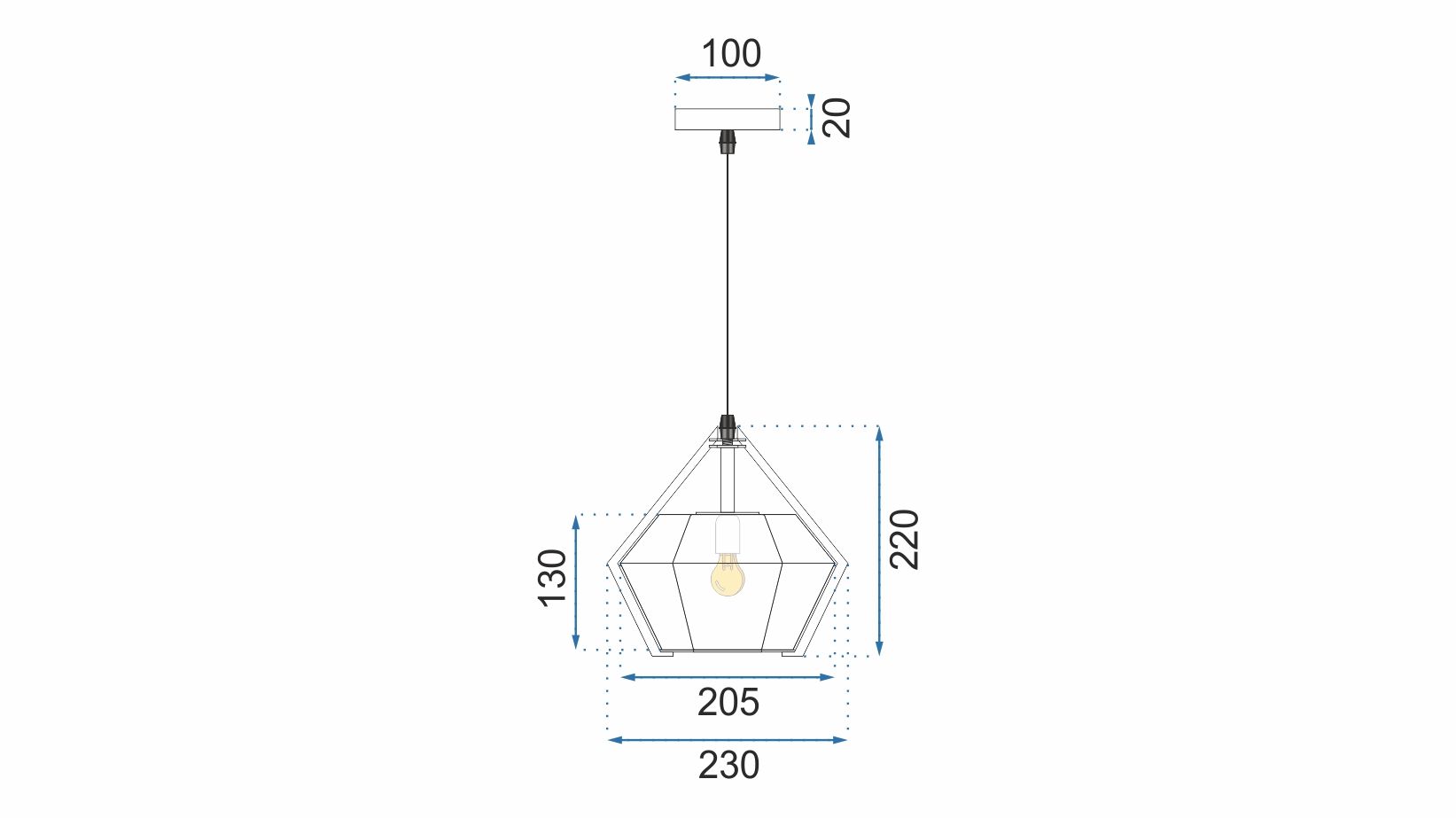 Image Lampa Yetta Harlow w różnych wariantach kolorystycznych