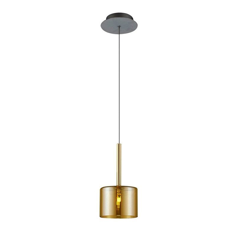 Elegancka miodowo-chromowana lampa wisząca firmy Spillray