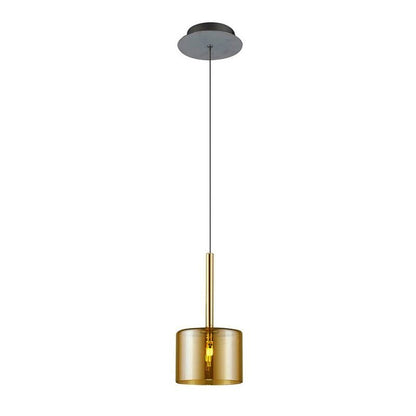 Elegancka miodowo-chromowana lampa wisząca firmy Spillray