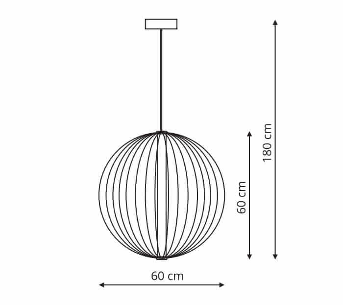 Lampa wisząca Black Laila - większa wersja popularnej lampy Laila, emanująca wyrafinowaniem w złotym odcieniu.