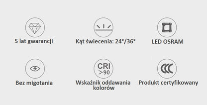 Magnetyczna lampa szynowa Aleshia tworząca przytulną atmosferę