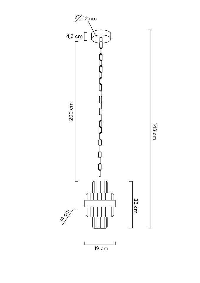 Hauho / Empire hanging lamp